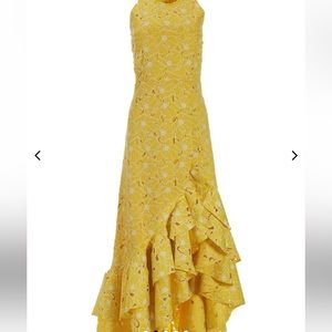 Lace high neck gown